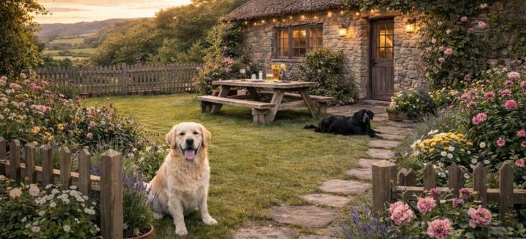 Dog-friendly holiday cottage in the UK countryside with enclosed garden