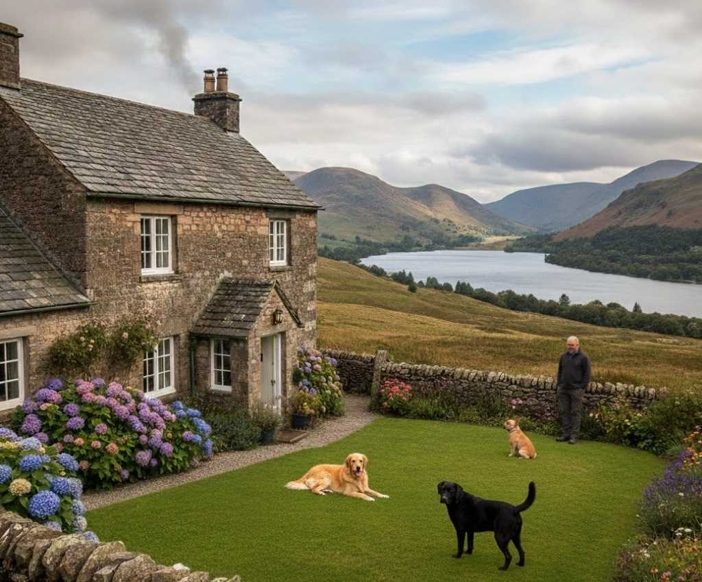 Dog-friendly cottage in the Lake District with mountain views and enclosed garden