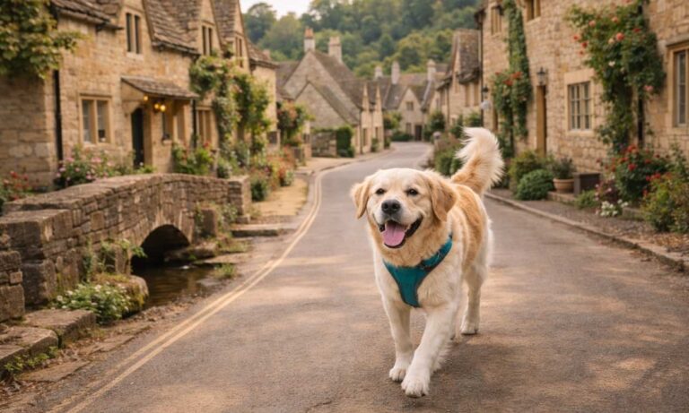 Dog friendly Cotswolds village honey stone cottages walking dog exploring