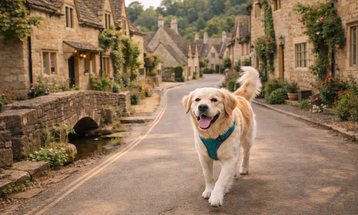 Dog friendly Cotswolds village honey stone cottages walking dog exploring