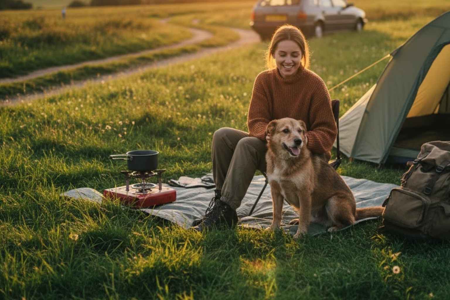 Dog-friendly budget holiday UK countryside walk affordable camping break