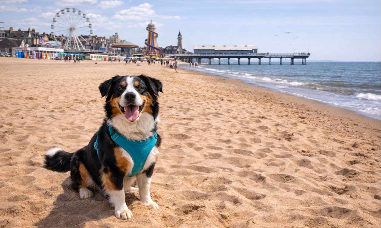 Dog-friendly Lincolnshire coast beach traditional seaside wide sands dog walking