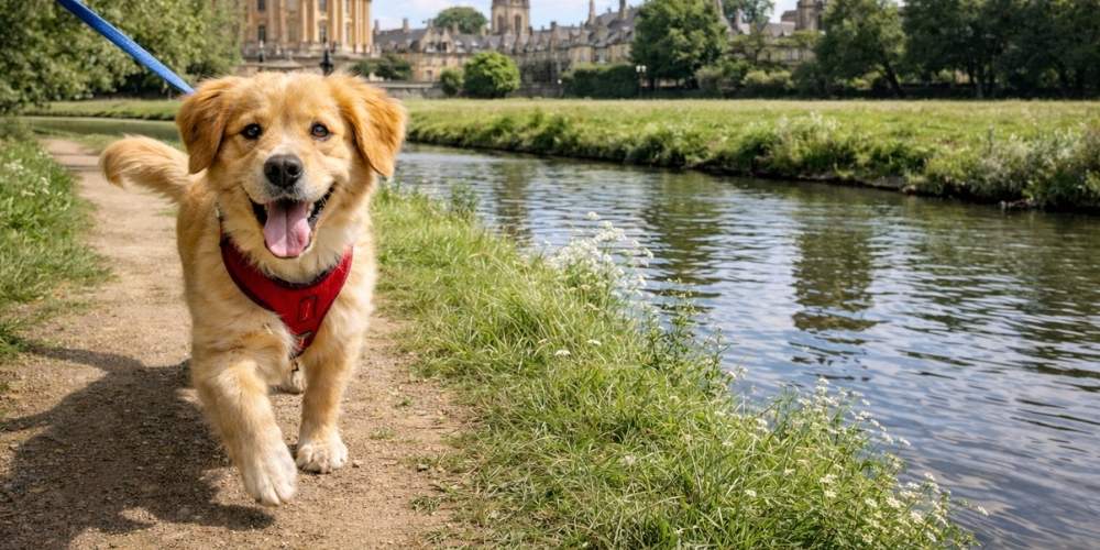 Dog-friendly Oxford Christ Church Meadow dreaming spires riverside historic city