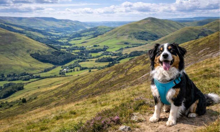 Dog-friendly Scottish Borders hills rolling landscape peaceful quiet dog walking