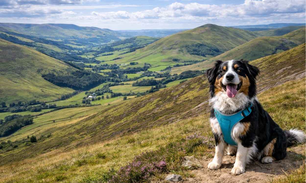 Dog-friendly Scottish Borders hills rolling landscape peaceful quiet dog walking