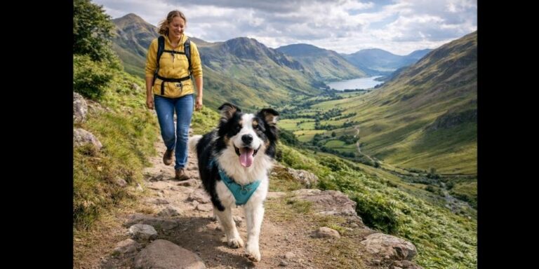 Dog-friendly staycation UK countryside walking holiday domestic travel adventure