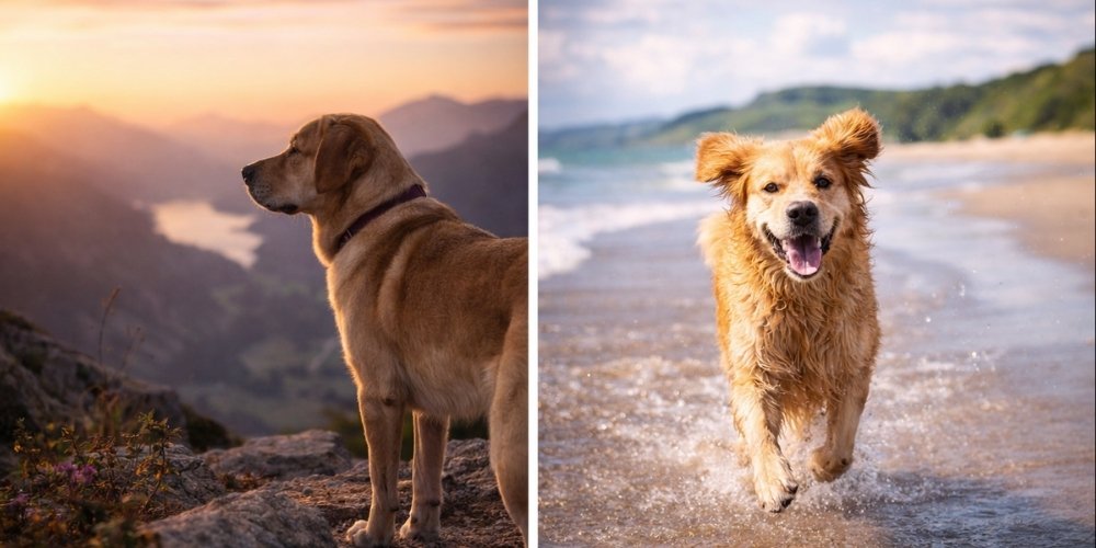 Dog holiday photography tips scenic landscape pet portrait adventure memories